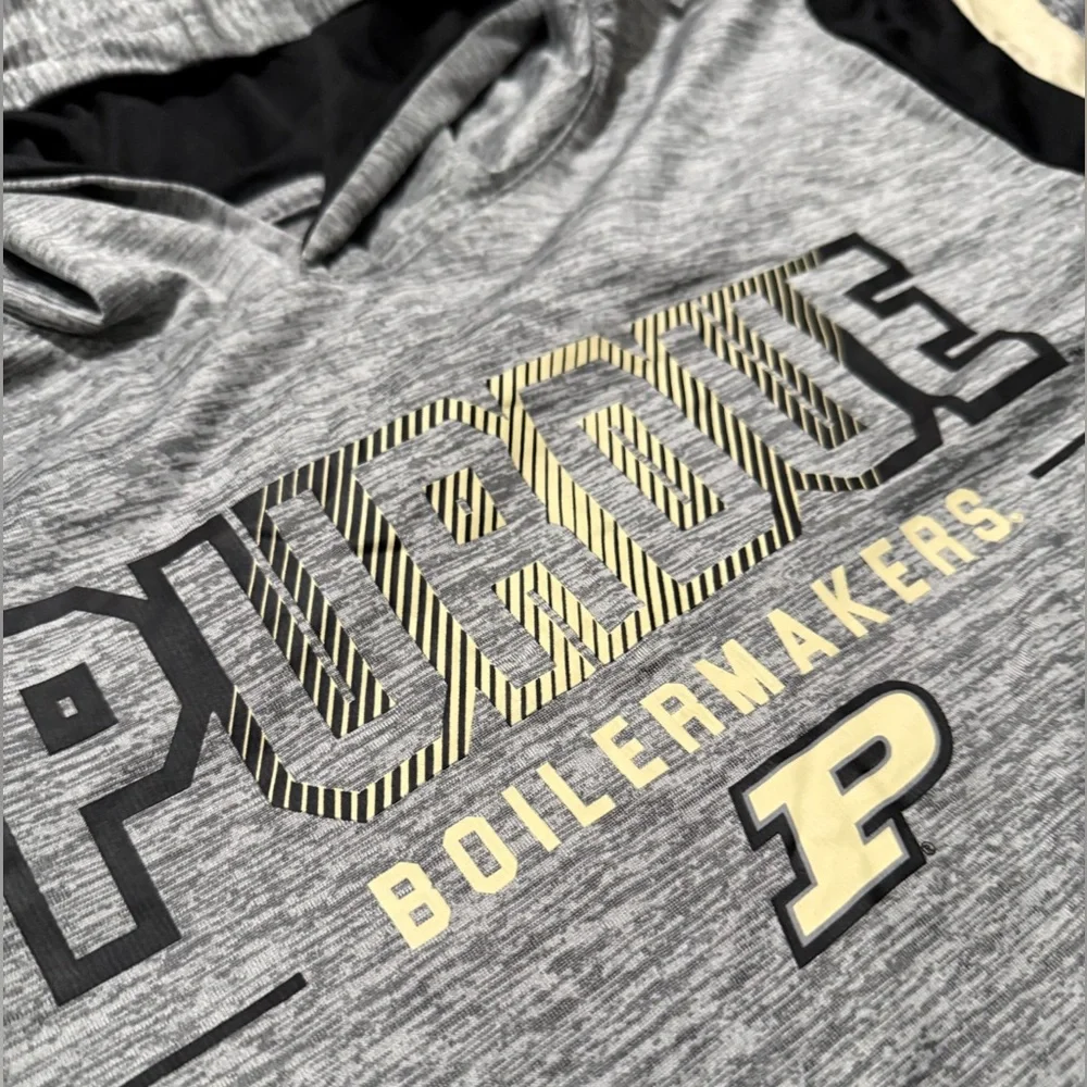 Colosseum Purdue Boilermakers hooded‎ t-shirt Youth Long Sleeve gray youth XL